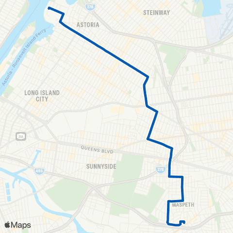 MTA Queens Astoria - Maspeth map