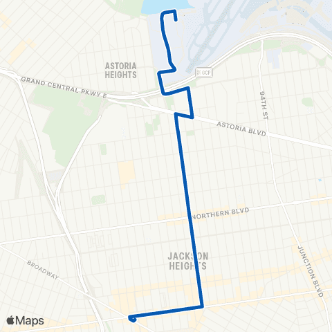MTA Queens Marine Air Terminal LGA-Jackson Heights map