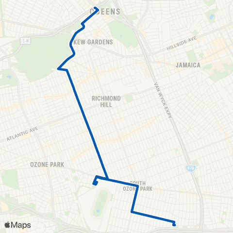MTA Queens Kew Gardens - South Ozone Park map