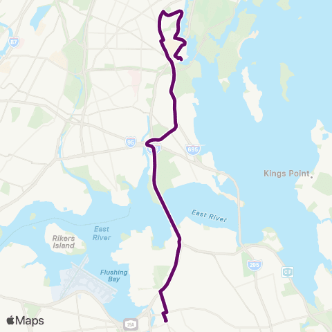 MTA Queens Co-Op City / Pelham Bay - Flushing Ltd map