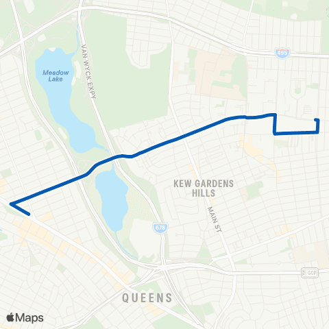 MTA Queens Electchester - Forest Hills map