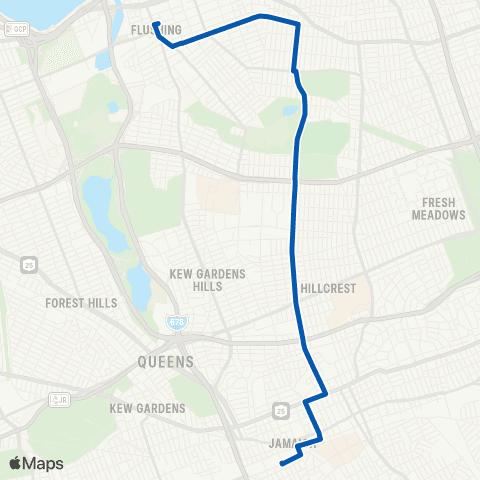 MTA Queens Flushing - Jamaica map