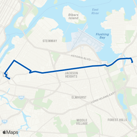 MTA Queens Flushing - Long Island City map