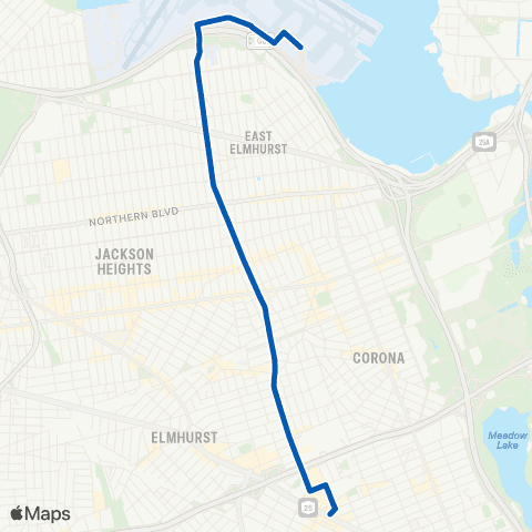 MTA Queens LaGuardia Airport - Rego Park map