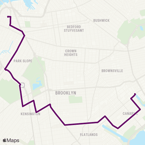 MTA Brooklyn Canarsie - Downtown Brooklyn Ltd map