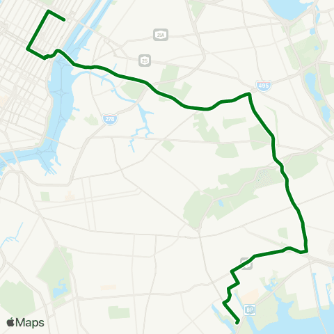 MTA Express Spring Creek - Midtown map