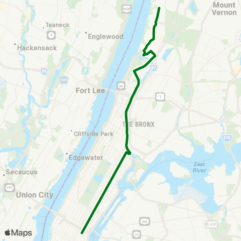 MTA Express Riverdale - East Midtown map