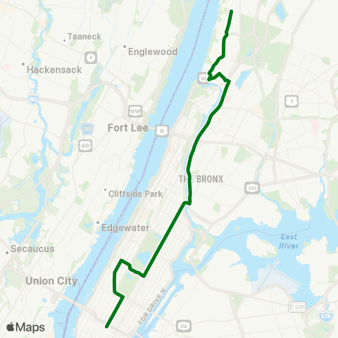 MTA Express Riverdale - West Midtown map