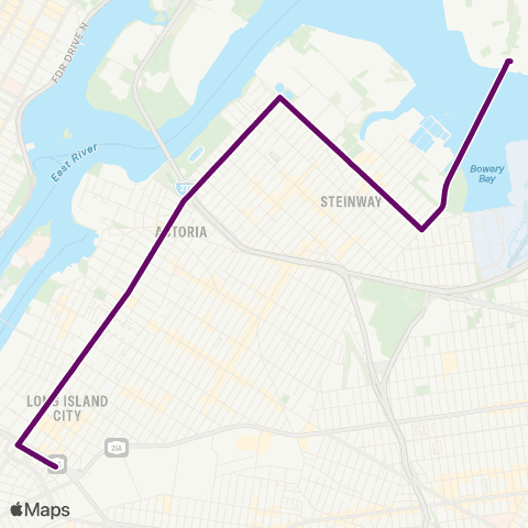 MTA Queens Rikers Island - Long Island City Ltd map