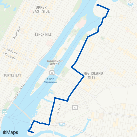 MTA Queens Astoria - Hunters Point map