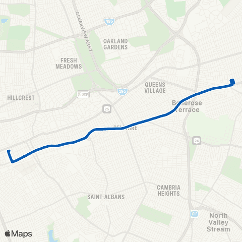 MTA Queens Jamaica Avenue East map