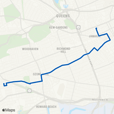 MTA Queens Jamaica - East NY map