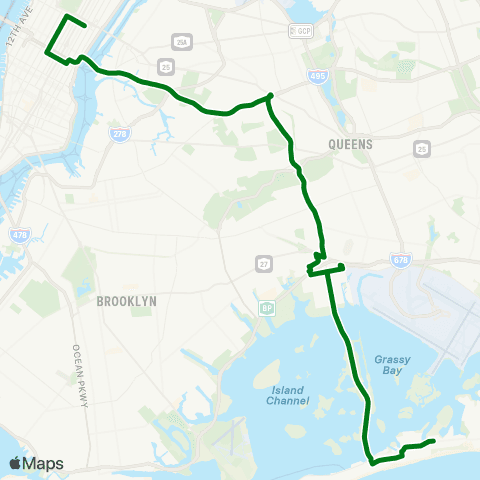 MTA Express Lindenwood - Midtown Express map