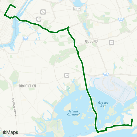 MTA Express Far Rockaway - Midtown Express map