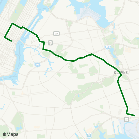 MTA Express South Ozone Park - Midtown Express map