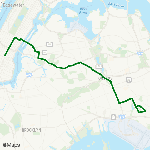 MTA Express Rochdale Village - Midtown Exp. map