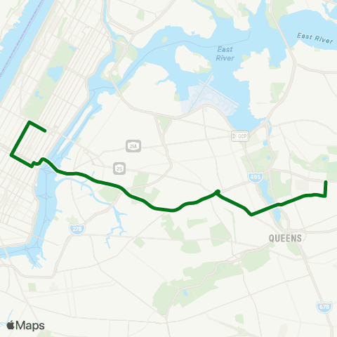 MTA Express Electchester - Midtown Express map