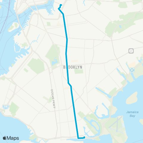 MTA Brooklyn Sheepshead Bay - Williamsburg map