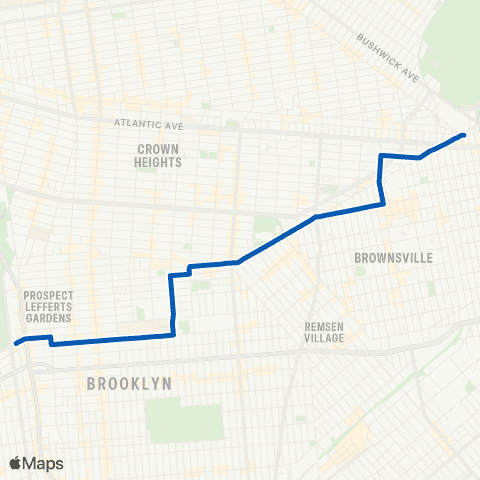 MTA Brooklyn Lefferts Gardens - East New York map