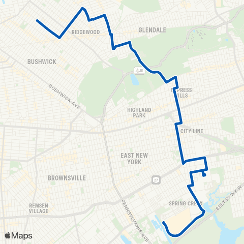 MTA Brooklyn Spring Creek - Wyckoff Hospital map