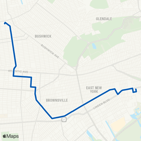 MTA Brooklyn Bedford Stuyvesant - JFK AirTrain map