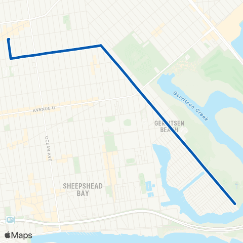 MTA Brooklyn Gerritsen Beach - Kings Hwy Station map