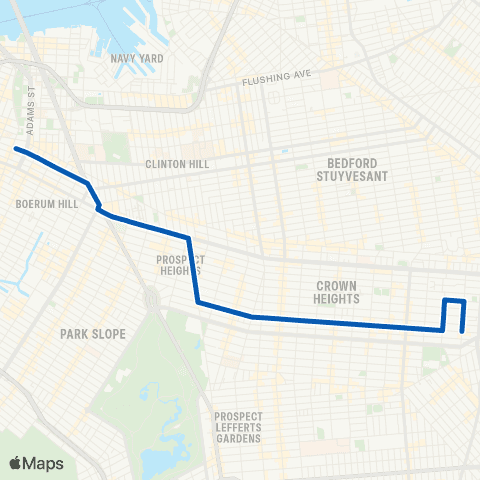 MTA Brooklyn Downtown Brooklyn - Crown Heights map