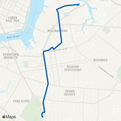 MTA Brooklyn Lefferts Gardens - Greenpoint map