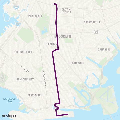 MTA Brooklyn Manhattan Beach - Bedford-Stuyvesant map