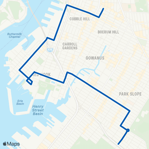 MTA Brooklyn Park Slope - Downtown Brooklyn map