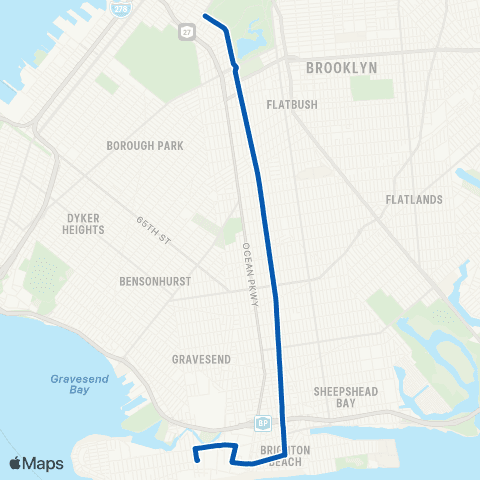 MTA Brooklyn Coney Island - Windsor Terrace map
