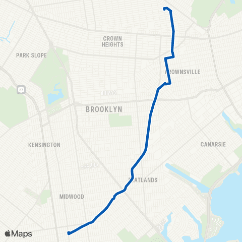MTA Brooklyn Midwood - Bedford-Stuyvesant map