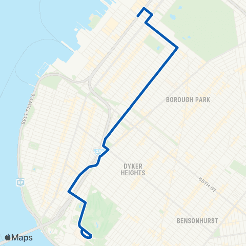 MTA Brooklyn Dyker Heights - Sunset Park map