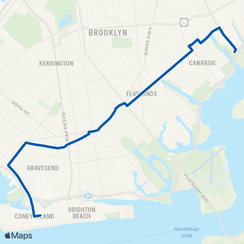 MTA Brooklyn Coney Island - Spring Creek Towers map