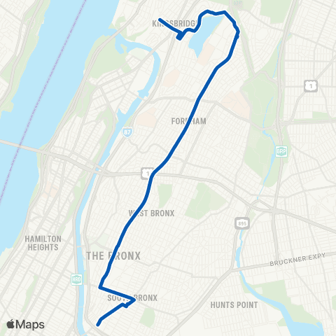 MTA Bronx Kingsbridge Heights - Mott Haven map