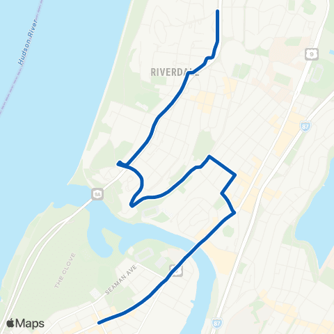 MTA Bronx Riverdale - Inwood map