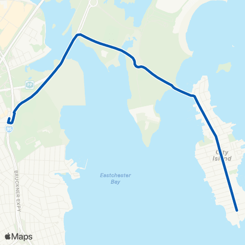 MTA Bronx City Island - Pelham Bay map