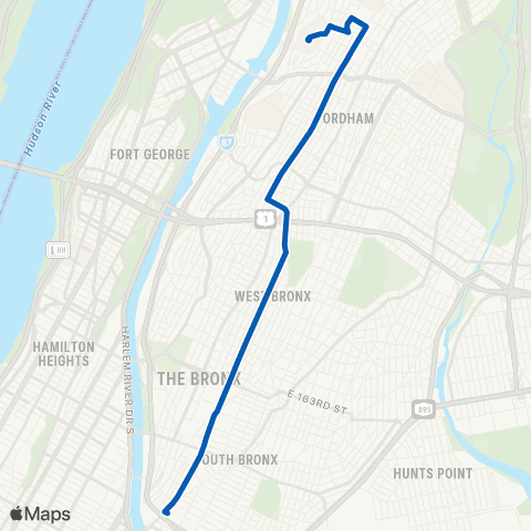 MTA Bronx Kingsbridge VA Hospital - Mott Haven map