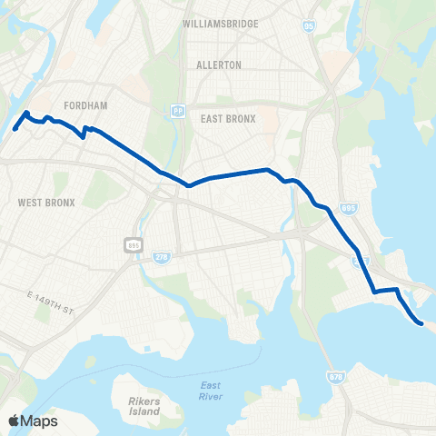MTA Bronx Throgs Neck - River Park Towers map