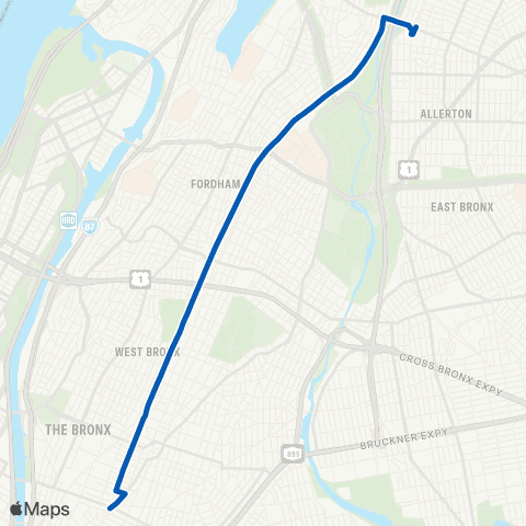 MTA Bronx Williamsbridge - The Hub map