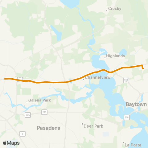 Park & Ride Baytown P&R map
