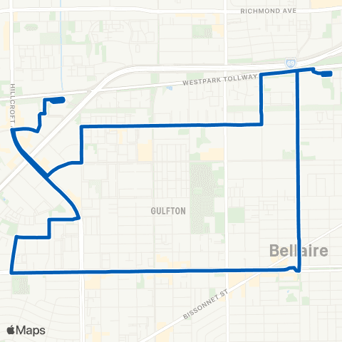 METRO Gulfton Circulator map