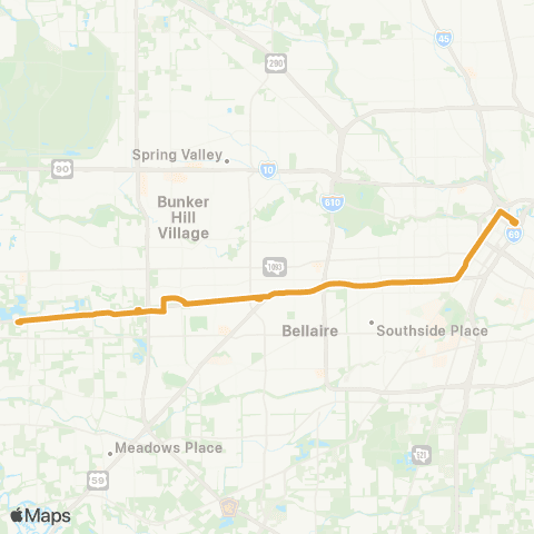 METRO Westpark Express map