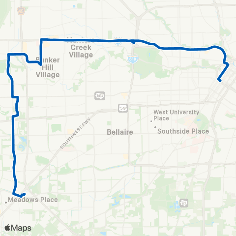 METRO Wilcrest Express map