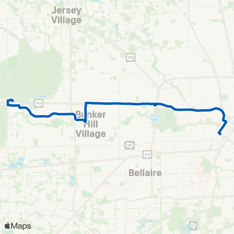 METRO Memorial Express map