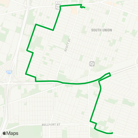 METRO Peerless Shuttle map