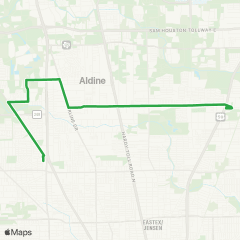 METRO Aldine Mail map