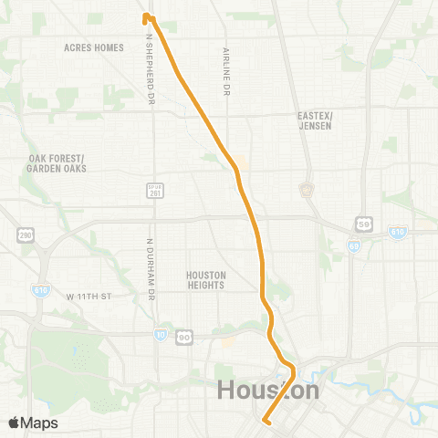 METRO Veterans Memorial Express map