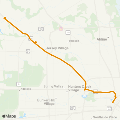Park & Ride Cypress / NW Station / W L York P&R map