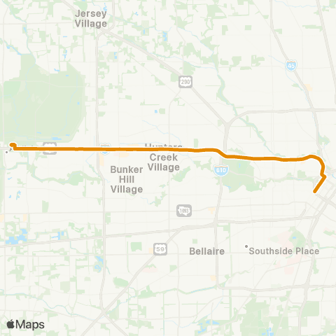 Park & Ride Addicks P&R map